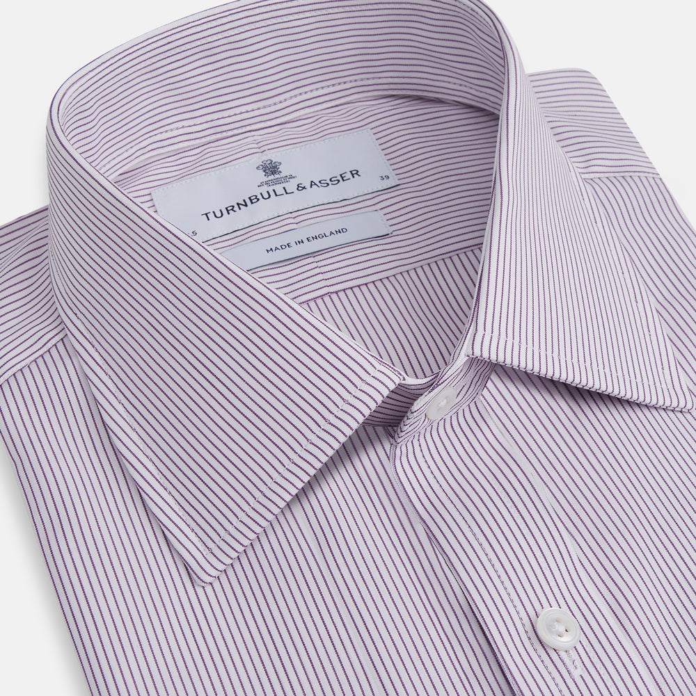 Turnbull & Asser Purple Pinstripe Mayfair Shirt