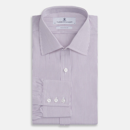 Purple Pinstripe Mayfair Shirt Image 3