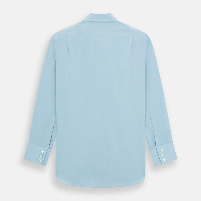 Blue Cotton Cashmere Mayfair Shirt Image 4