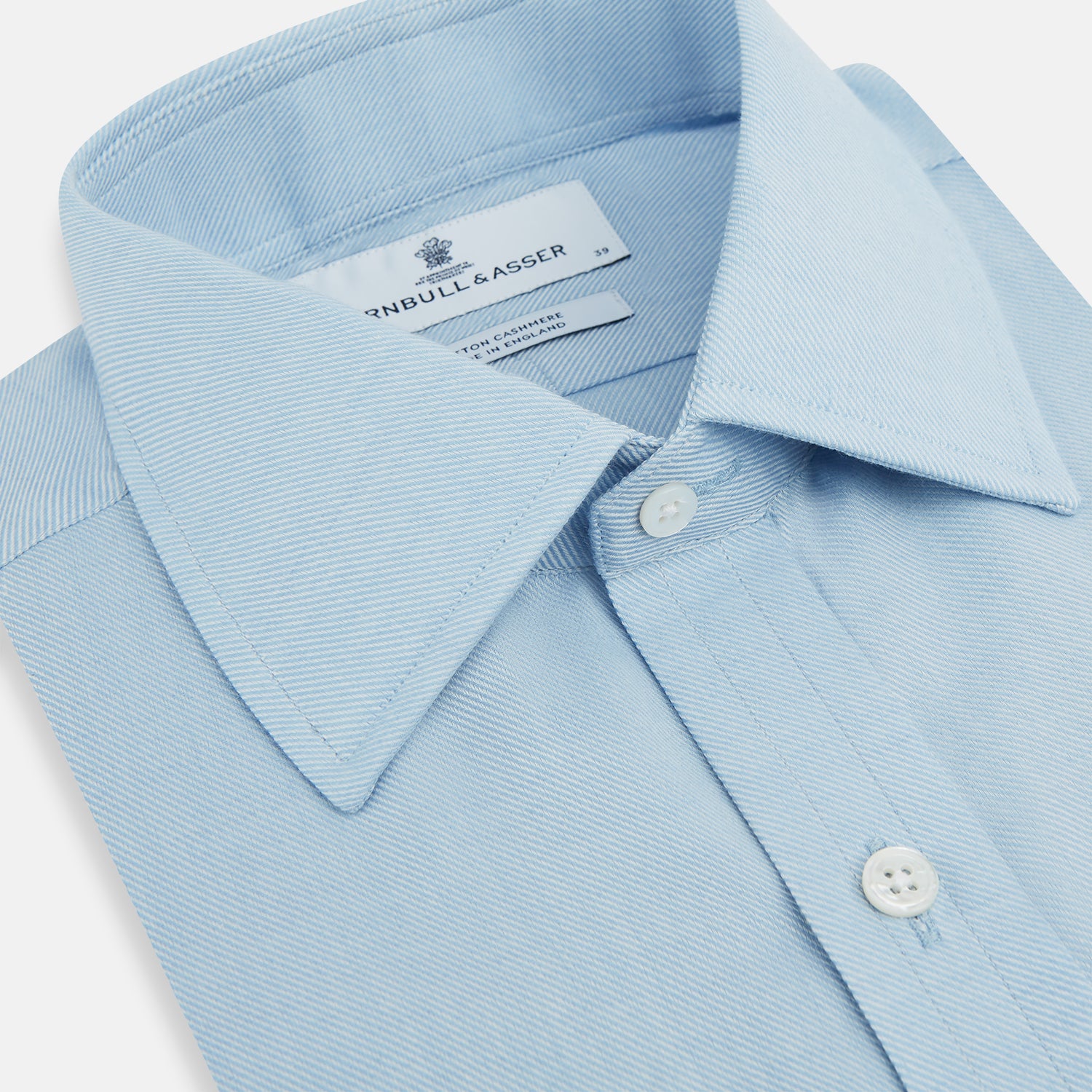 View 2 of product Blue Cotton Cashmere Mayfair Shirt