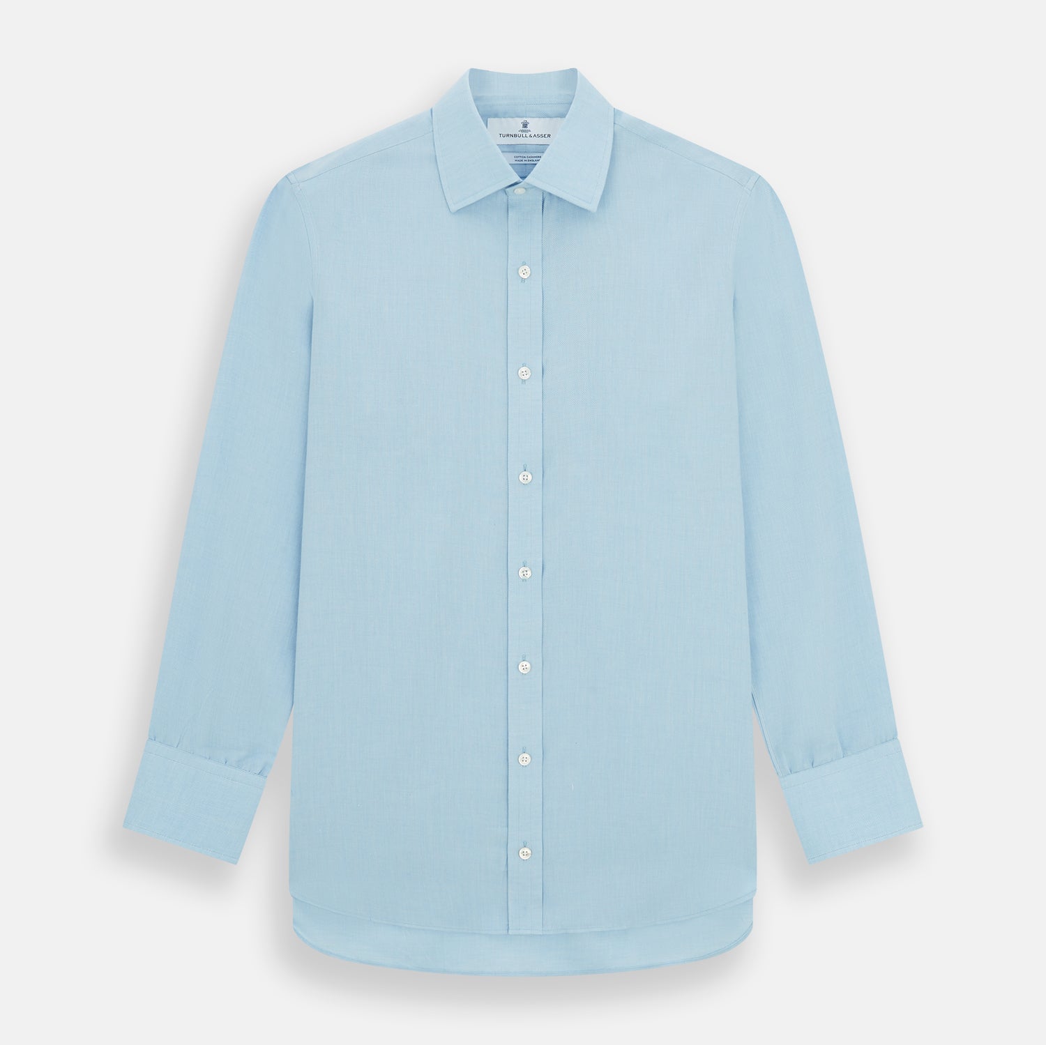 View 1 of product Blue Cotton Cashmere Mayfair Shirt