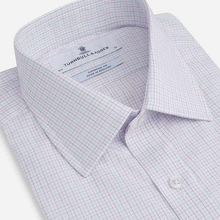 Red and Blue Tattersall Check Mayfair Shirt Image 1