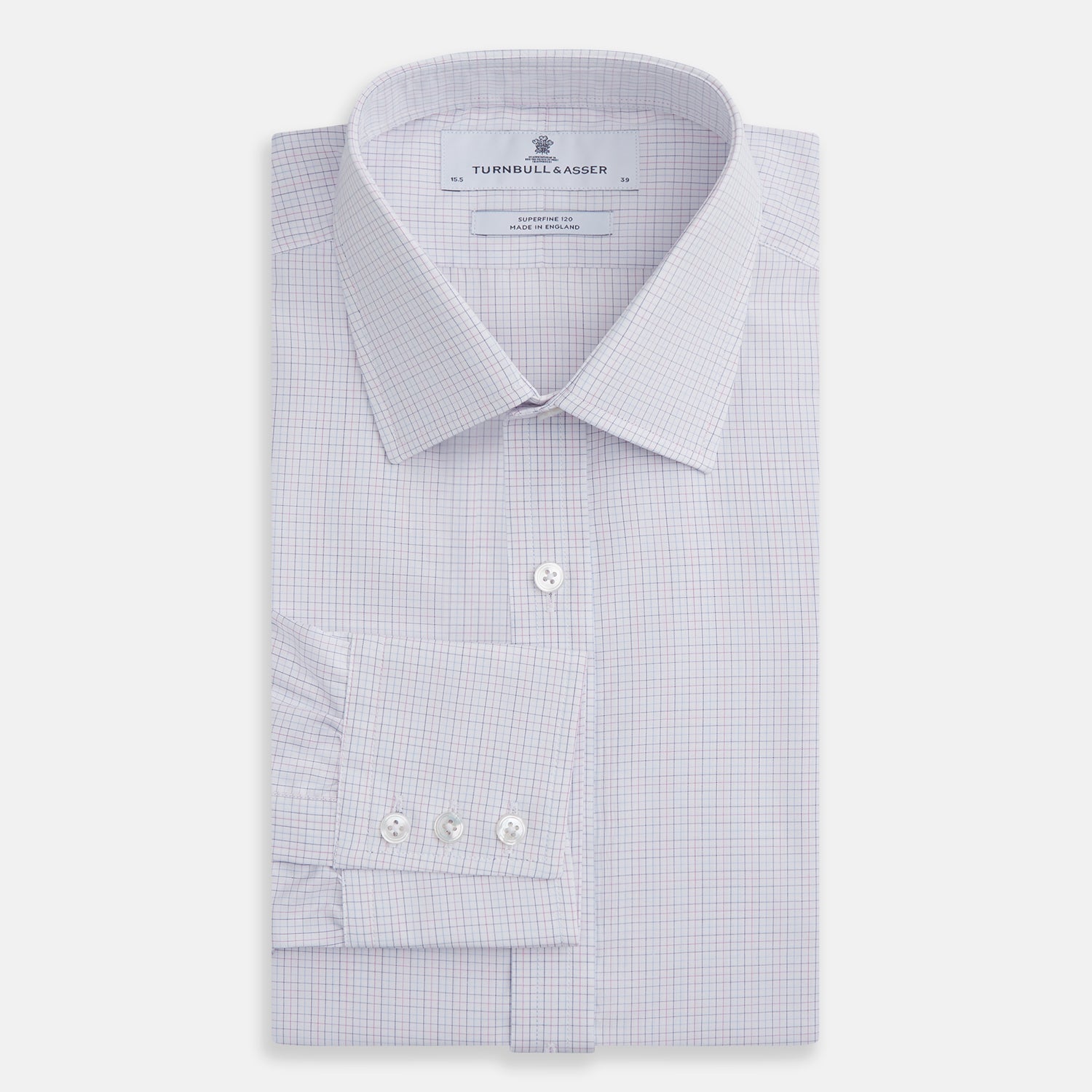 View 4 of product Red and Blue Tattersall Check Mayfair Shirt