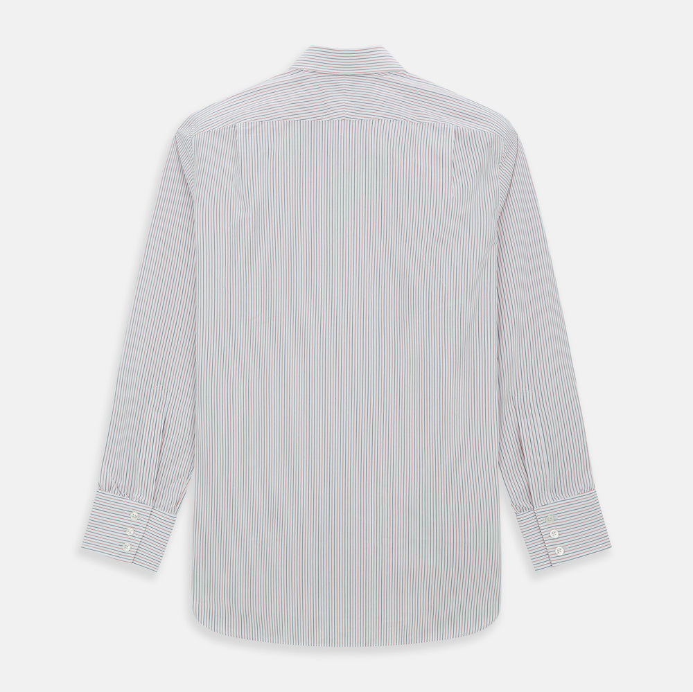 Red and Navy Pinstripe Mayfair Shirt