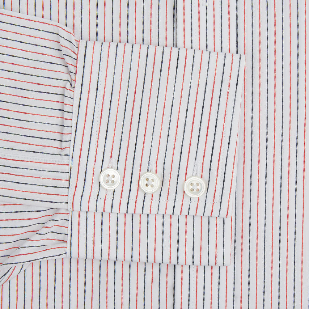 Red and Navy Pinstripe Mayfair Shirt