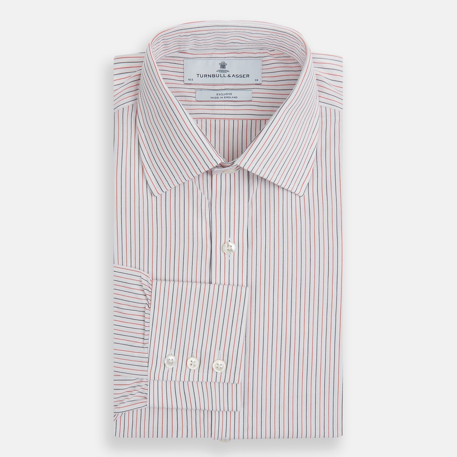 View 4 of product Red and Navy Pinstripe Mayfair Shirt