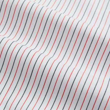Red and Navy Pinstripe Mayfair Shirt Image 4