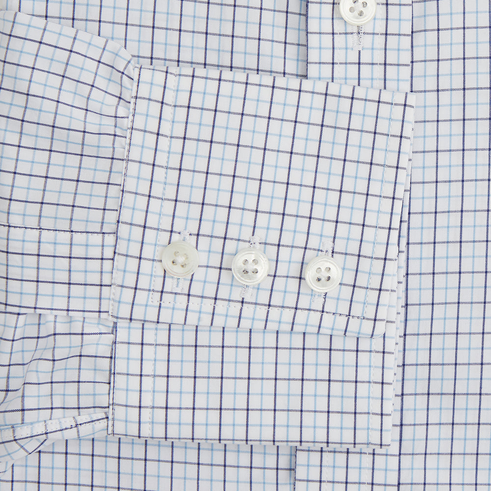 Blue Double Graph Check Mayfair Shirt