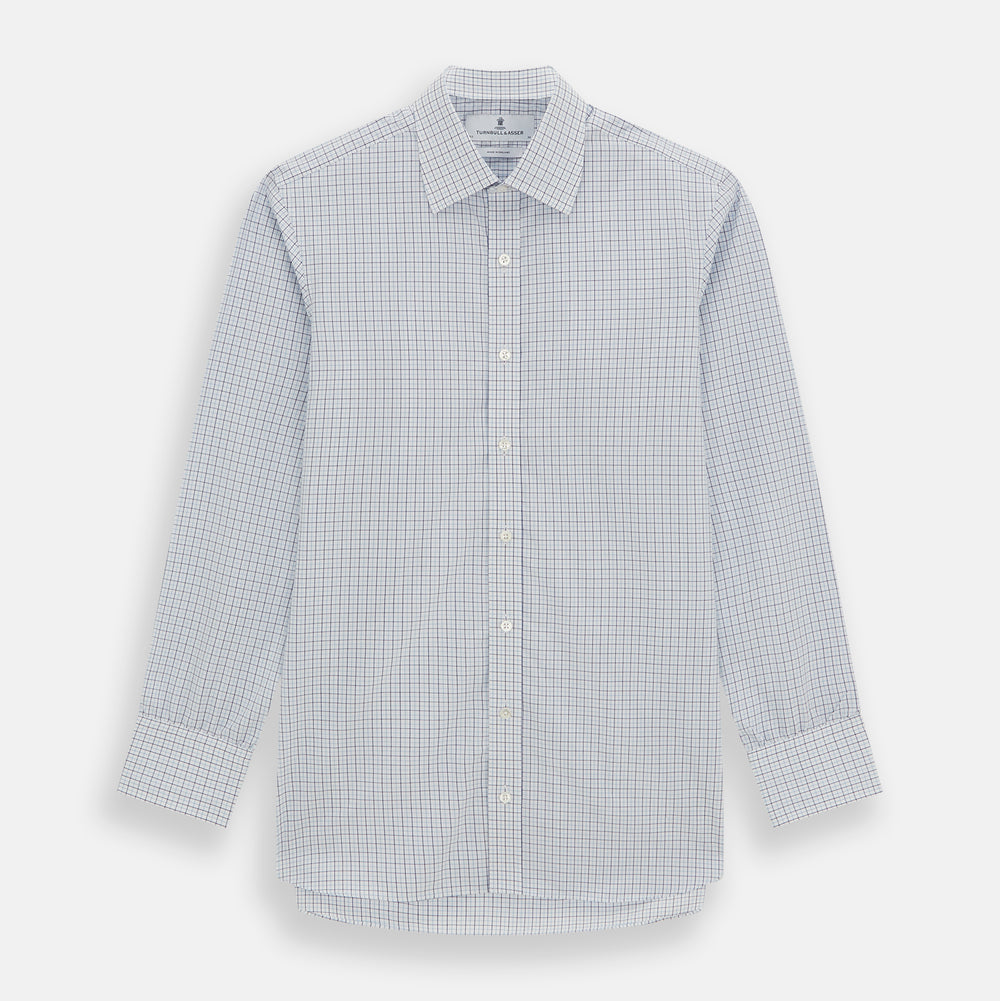 Blue Double Graph Check Mayfair Shirt