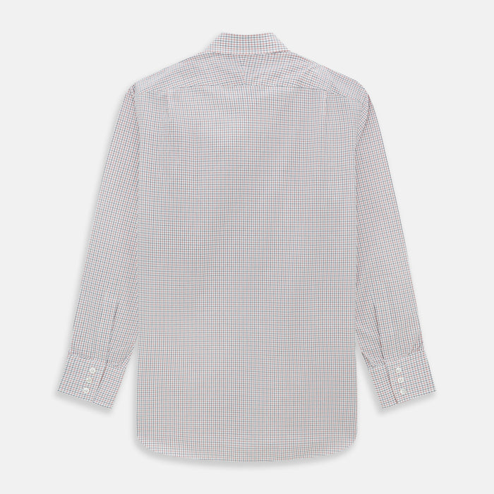 Red and Navy Graph Check Mayfair Shirt Image 4