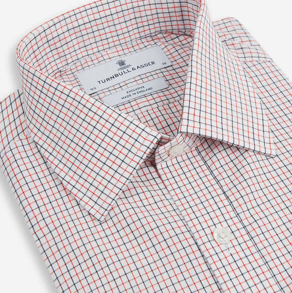 Red and Navy Graph Check Mayfair Shirt