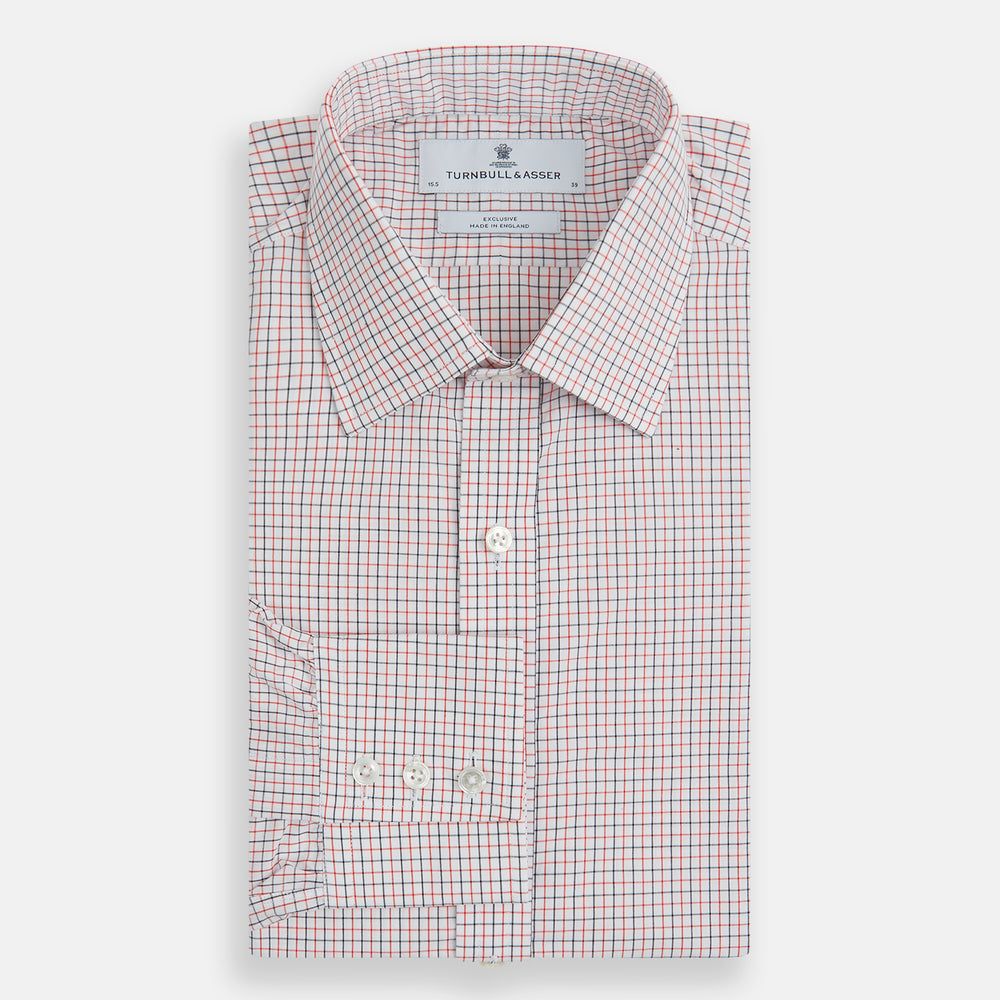 Red and Navy Graph Check Mayfair Shirt
