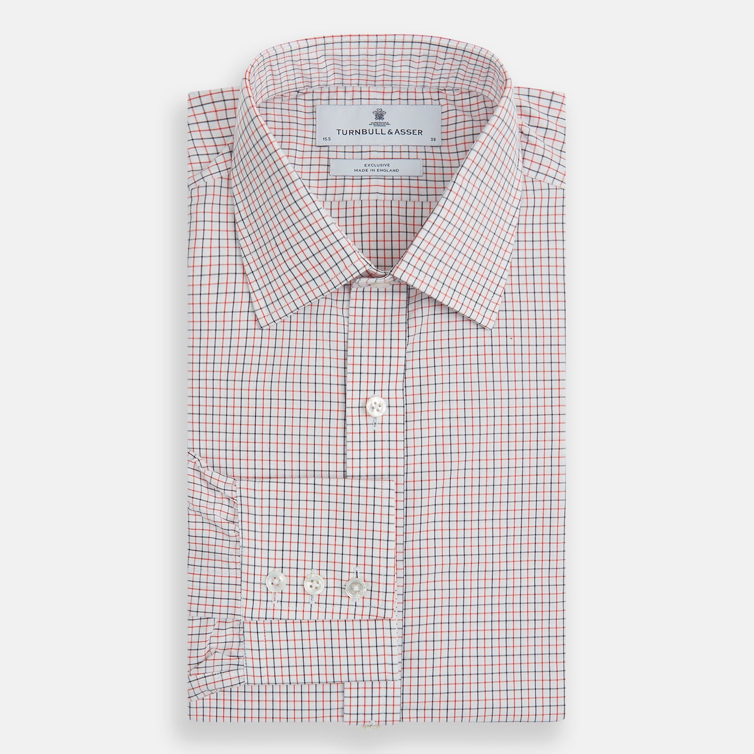 View 4 of product Red and Navy Graph Check Mayfair Shirt