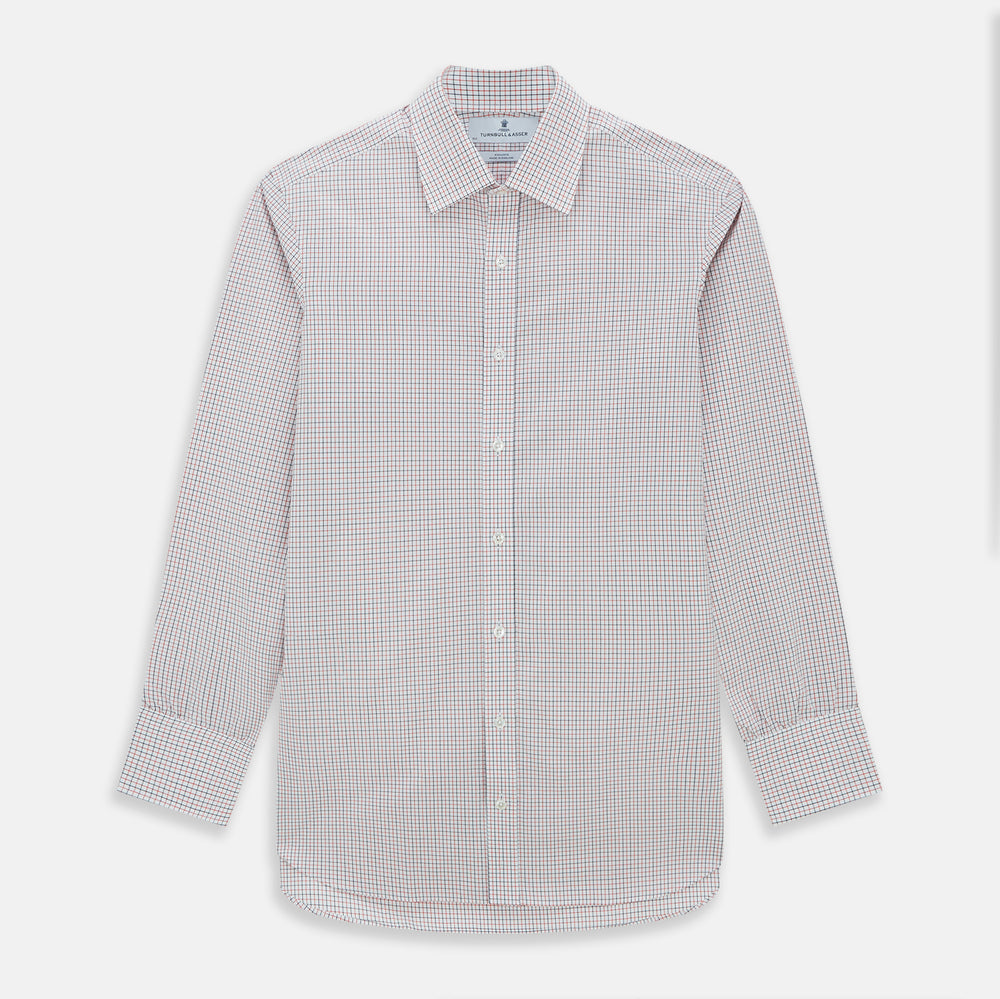 Red and Navy Graph Check Mayfair Shirt