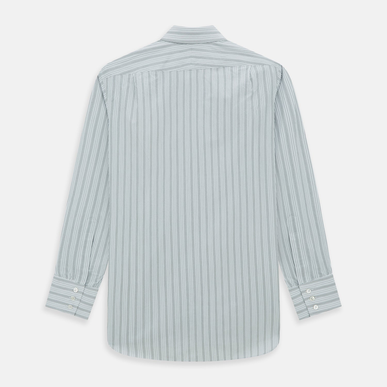 View 6 of product Grey Fine Track Stripe Mayfair Shirt