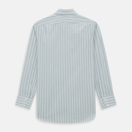 Grey Fine Track Stripe Mayfair Shirt Image 5