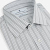 Grey Fine Track Stripe Mayfair Shirt