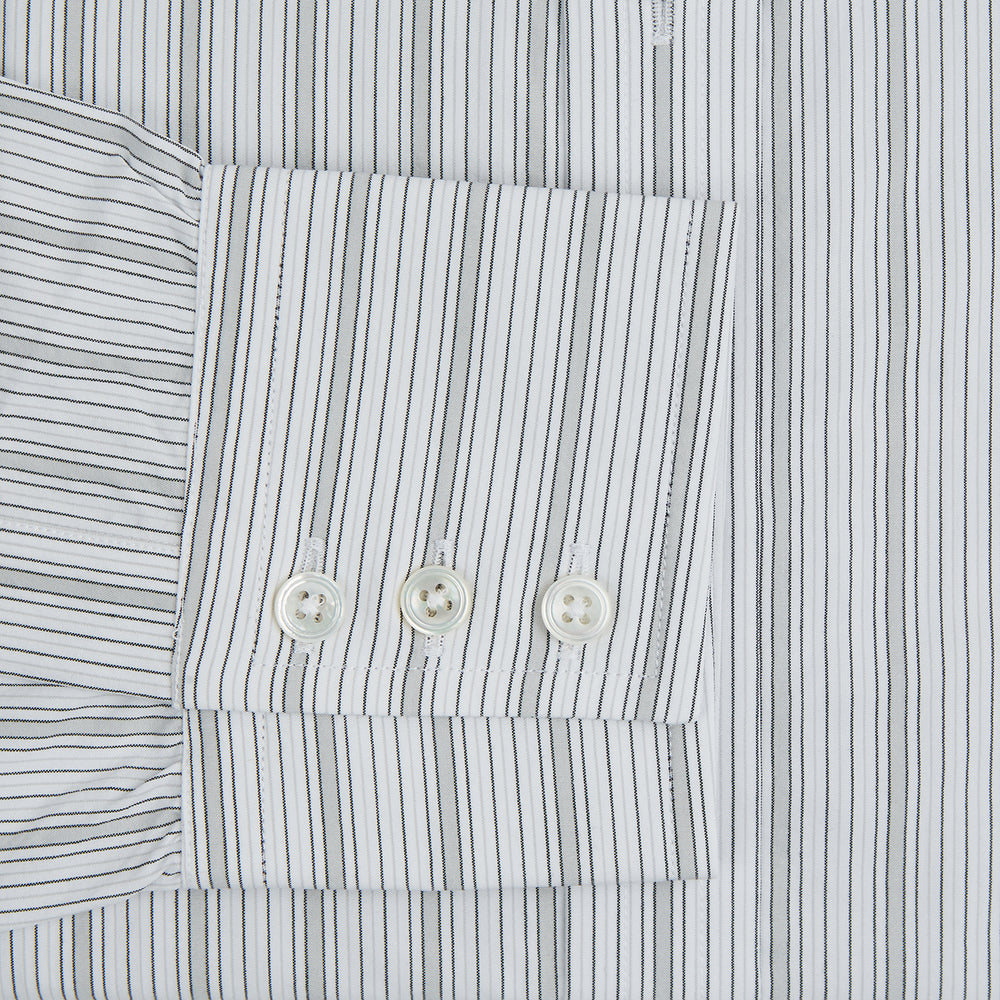 Grey Fine Track Stripe Mayfair Shirt