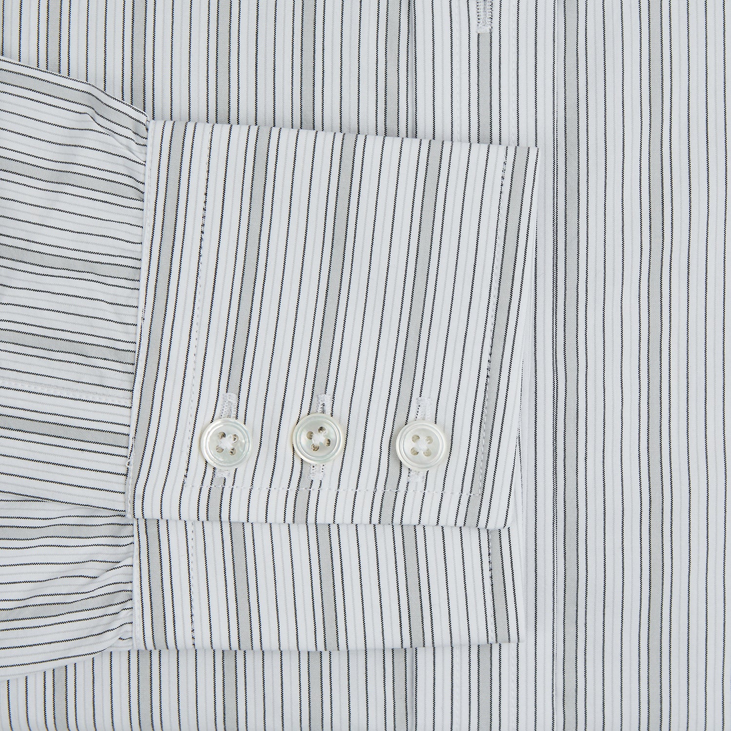 View 3 of product Grey Fine Track Stripe Mayfair Shirt