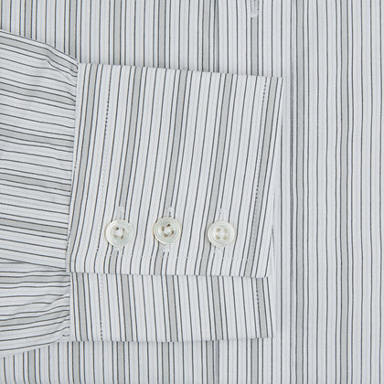 Grey Fine Track Stripe Mayfair Shirt Image 2