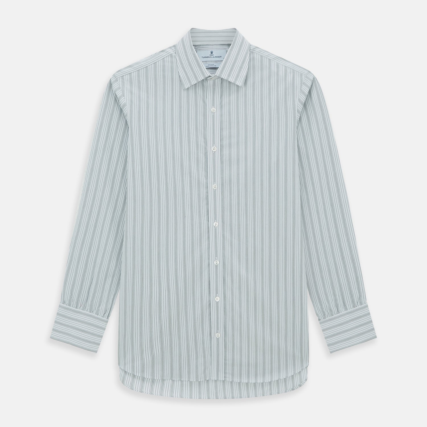 View 1 of product Grey Fine Track Stripe Mayfair Shirt