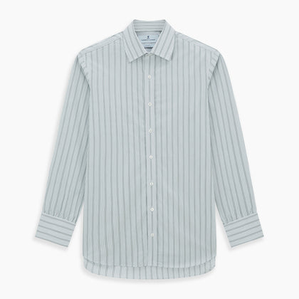 Grey Fine Track Stripe Mayfair Shirt Image 6