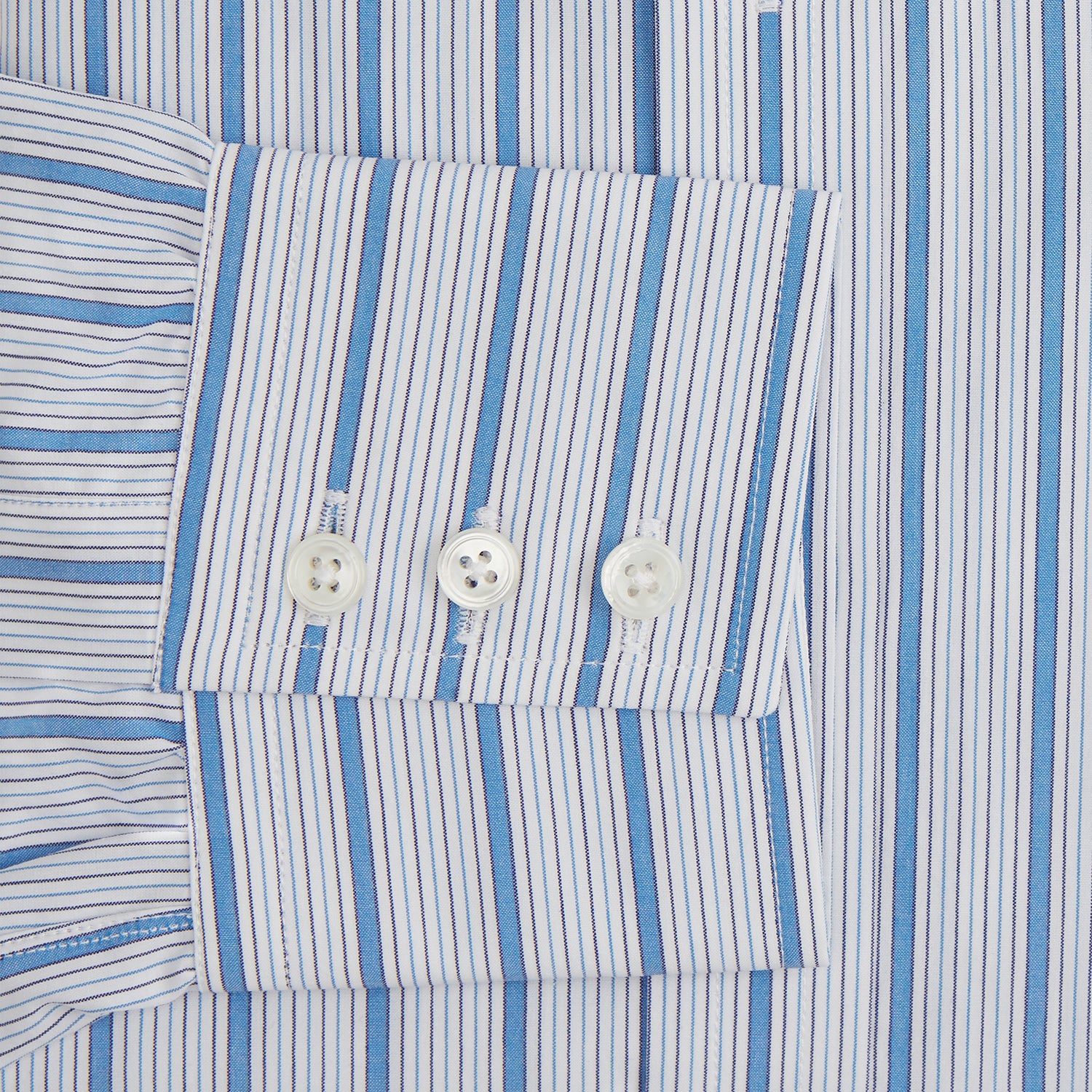 View 3 of product Blue Multi Track Stripe Mayfair Shirt