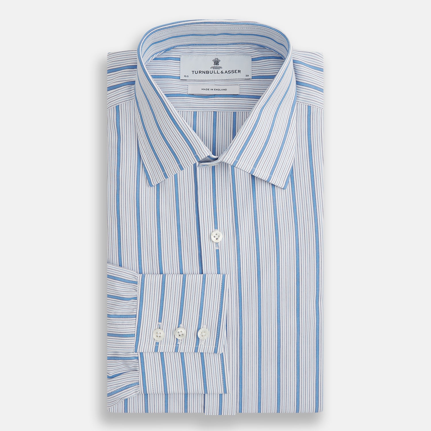 View 4 of product Blue Multi Track Stripe Mayfair Shirt