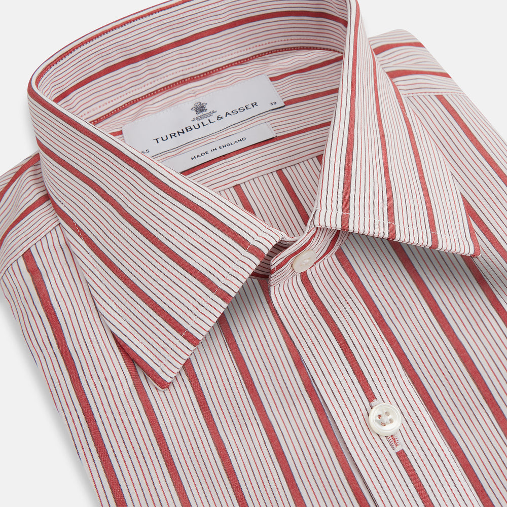 Red Multi Track Stripe Mayfair Shirt