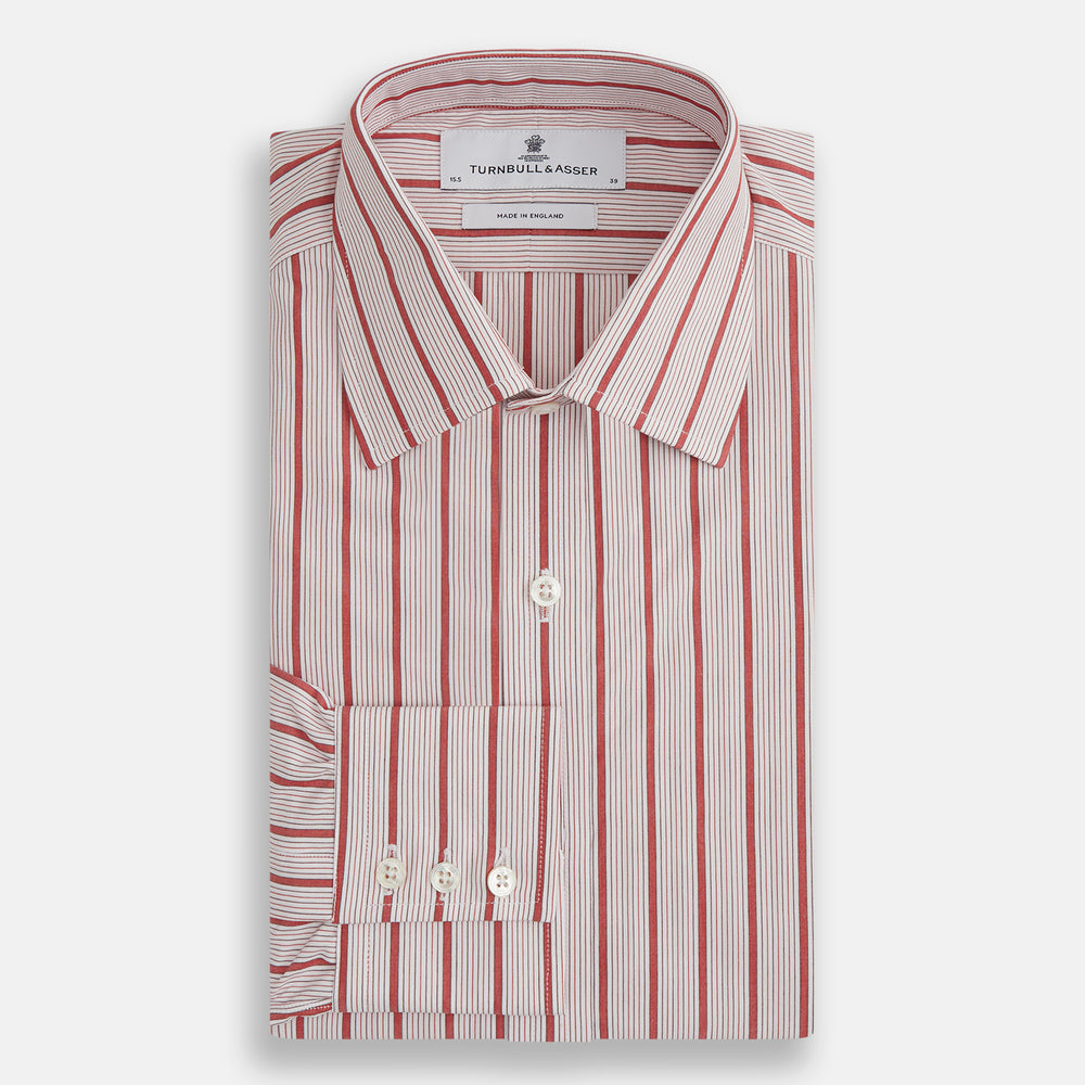 Red Multi Track Stripe Mayfair Shirt
