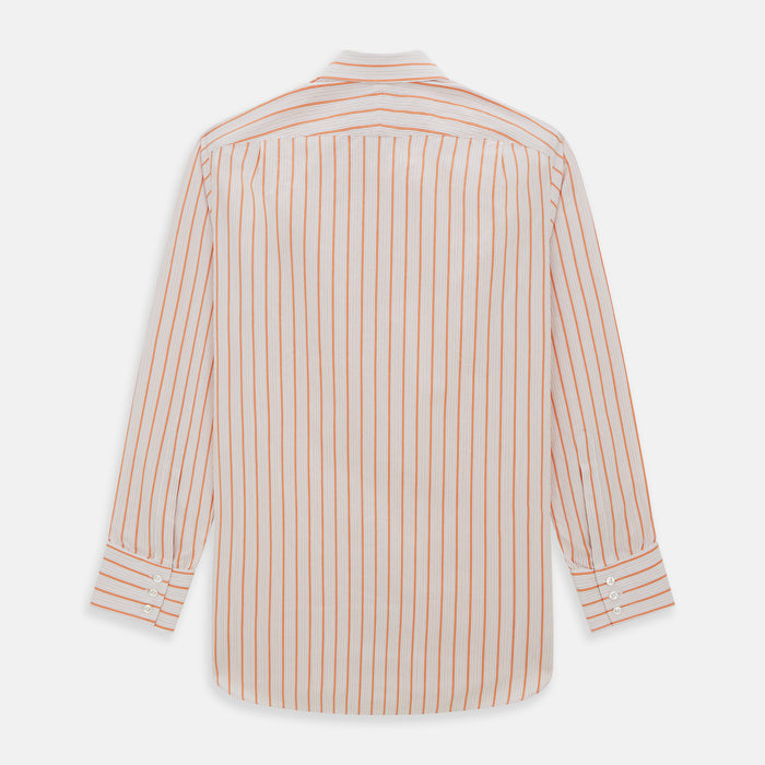 Orange Graph Overlay Check Mayfair Shirt Image 5