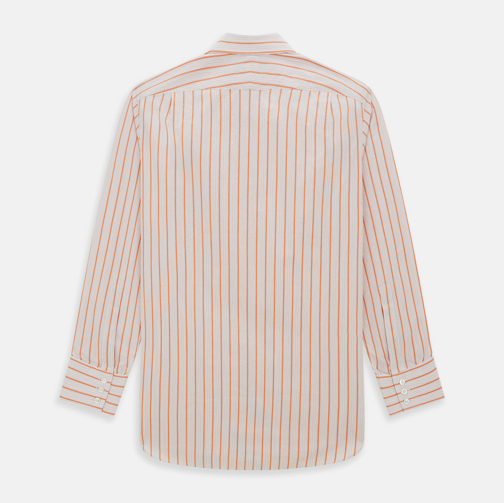 Orange Graph Overlay Check Mayfair Shirt