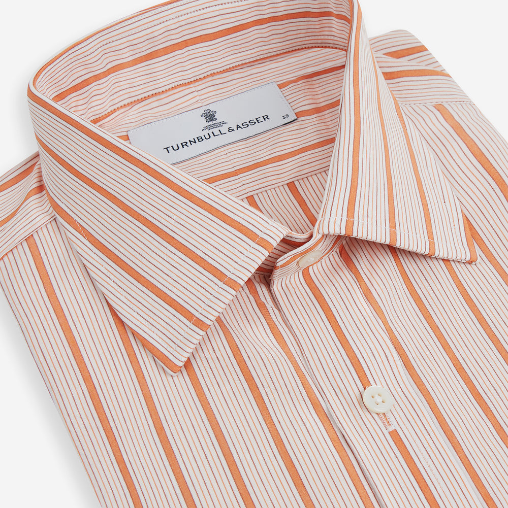 Orange Graph Overlay Check Mayfair Shirt