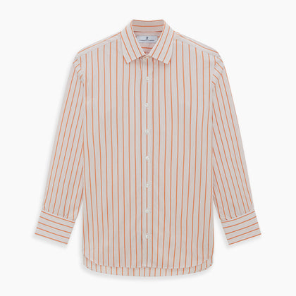 Orange Graph Overlay Check Mayfair Shirt Image 6