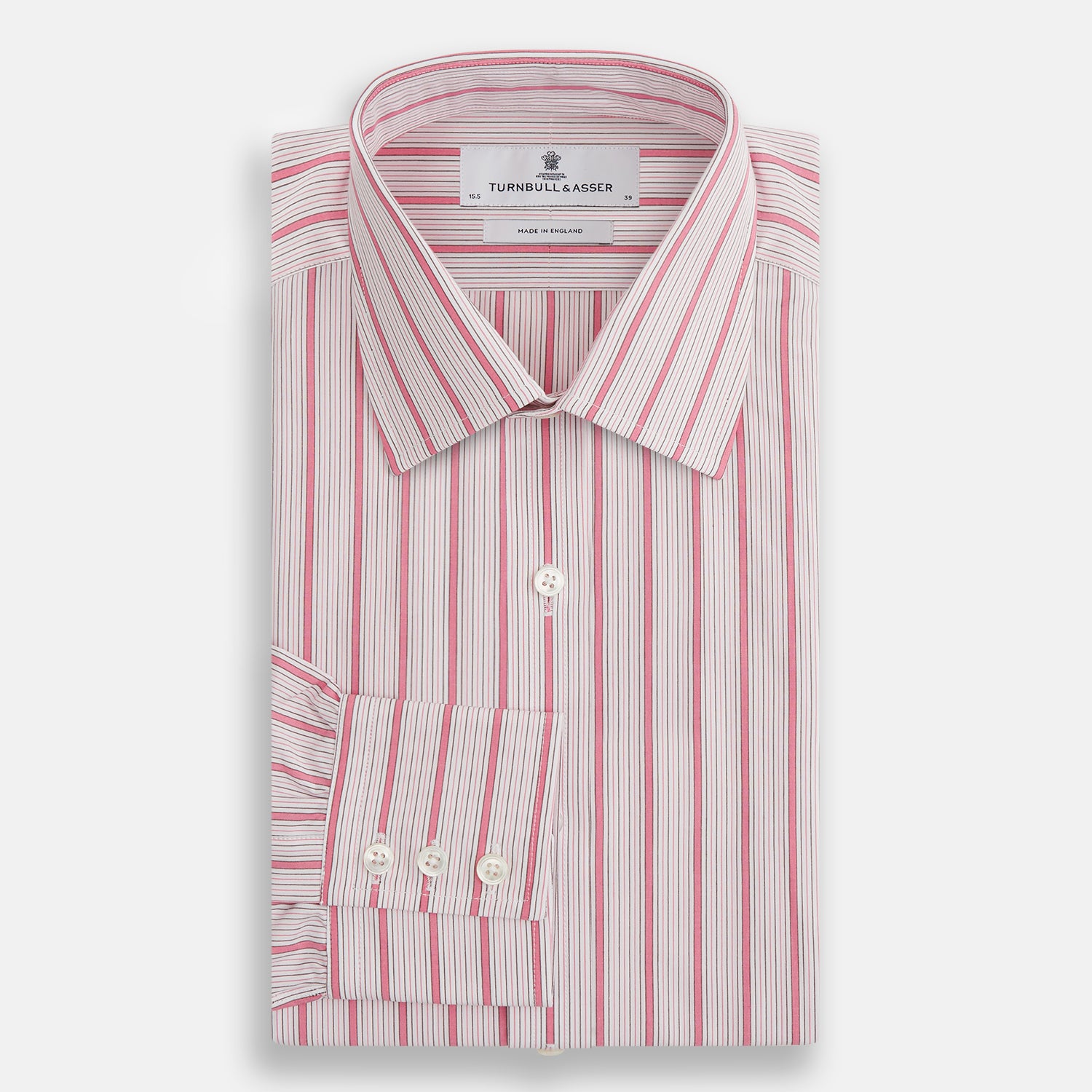 View 4 of product Pink Multi Track Stripe Mayfair Shirt