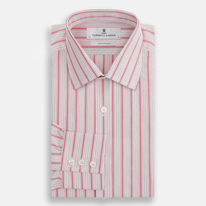 Pink Multi Track Stripe Mayfair Shirt Image 3