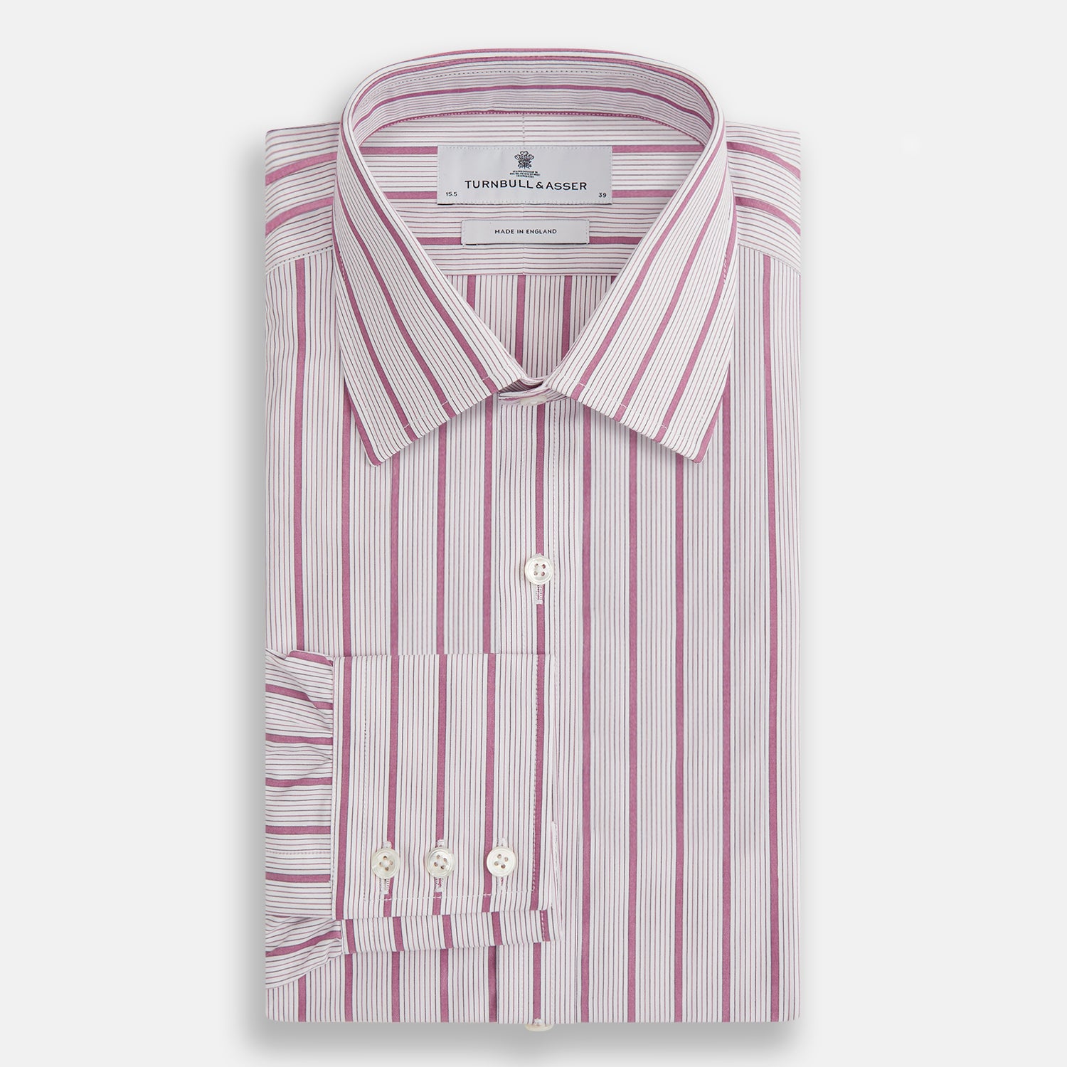View 4 of product Purple Multi Track Stripe Mayfair Shirt