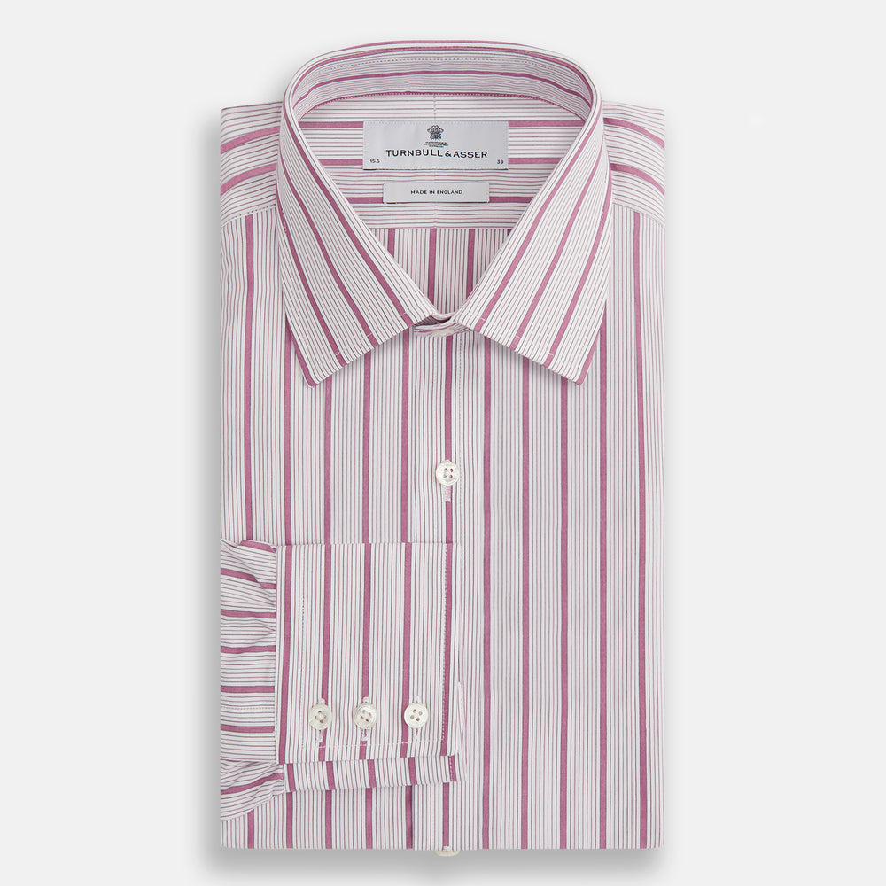 Purple Multi Track Stripe Mayfair Shirt