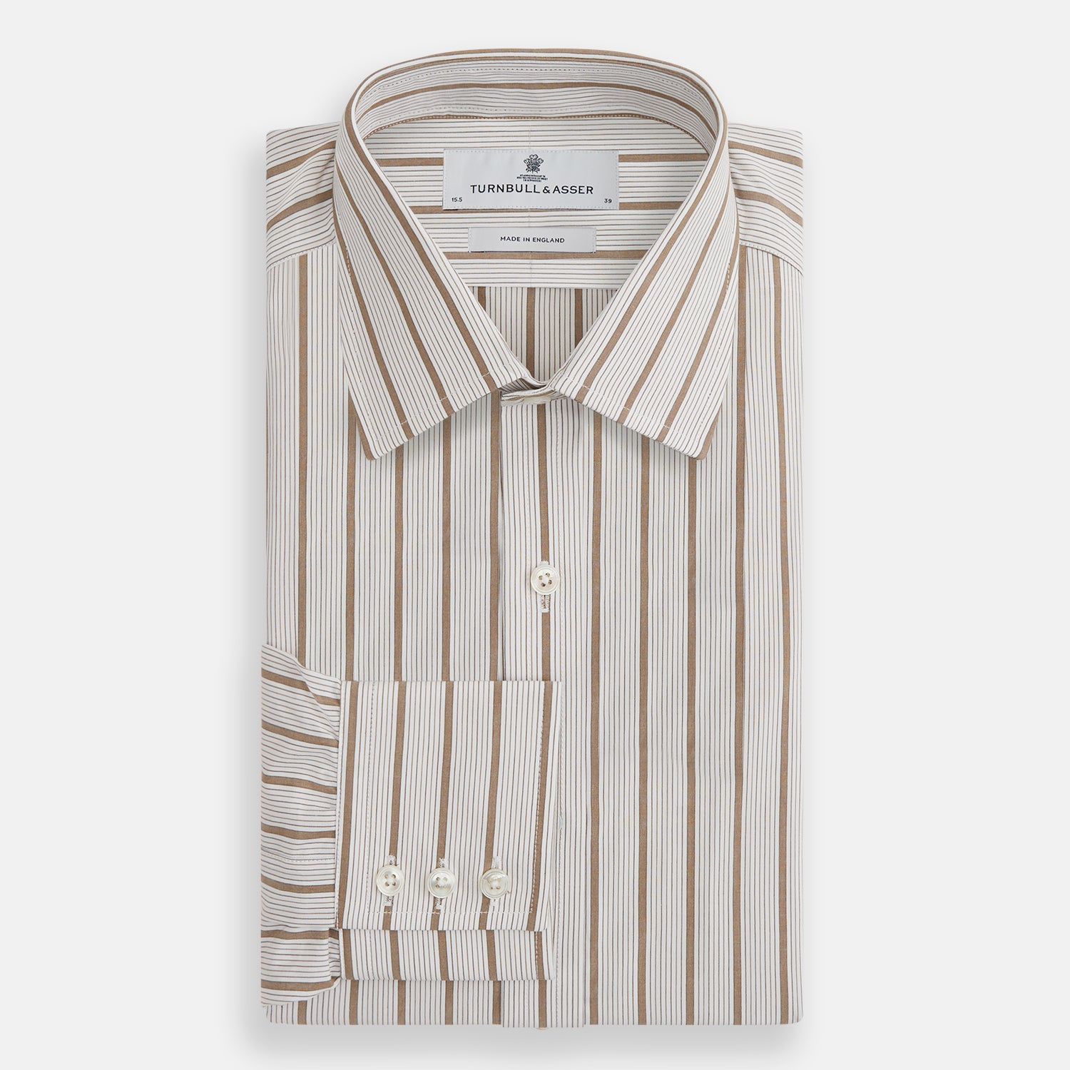 View 4 of product Brown Multi Track Stripe Mayfair Shirt
