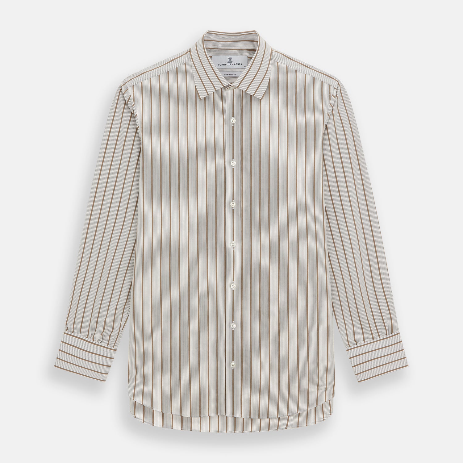 View 1 of product Brown Multi Track Stripe Mayfair Shirt