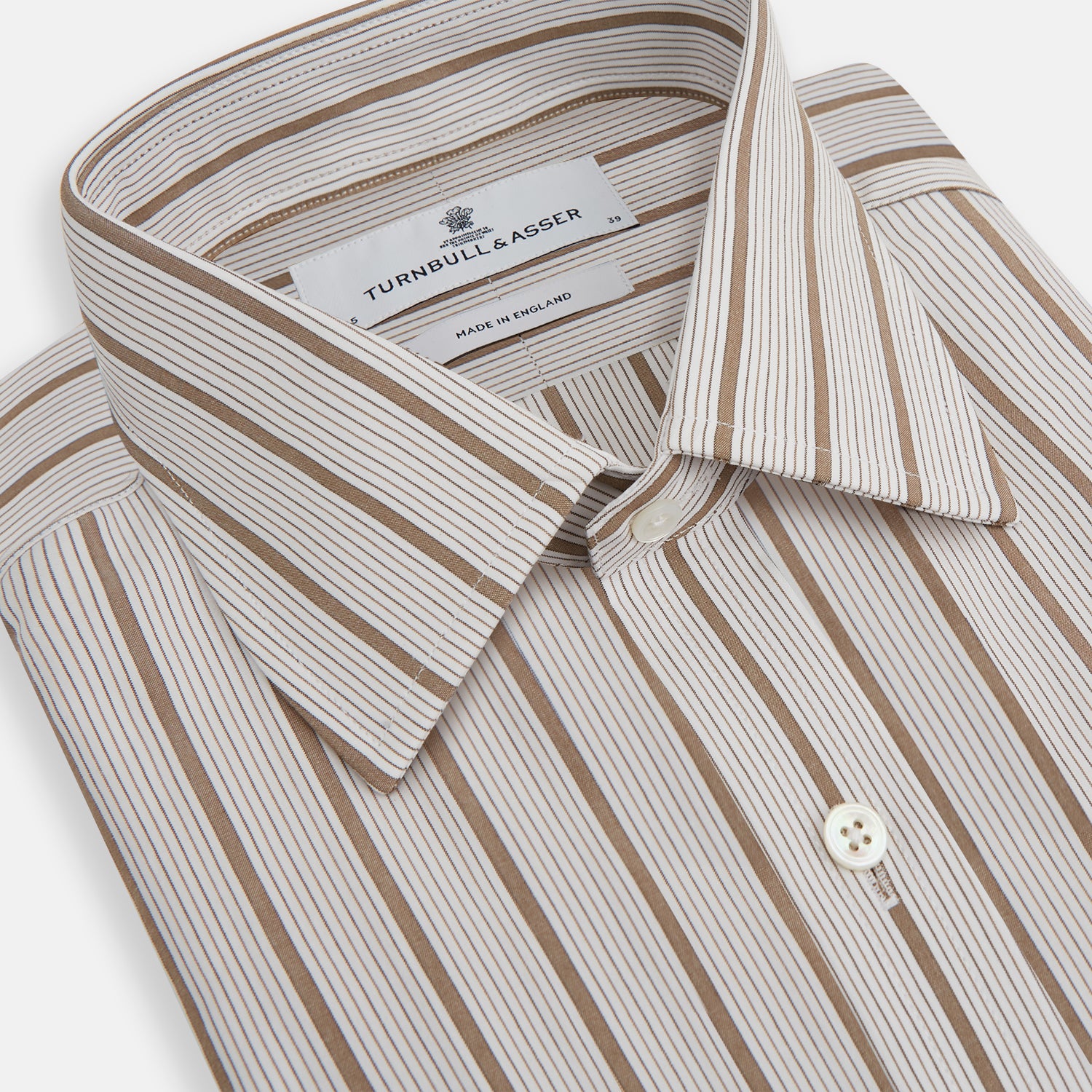 View 2 of product Brown Multi Track Stripe Mayfair Shirt