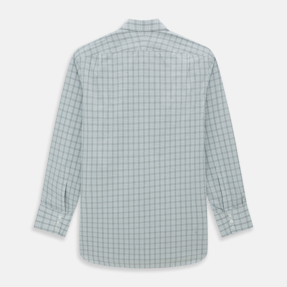 Grey Fine Multi Graph Check Mayfair Shirt