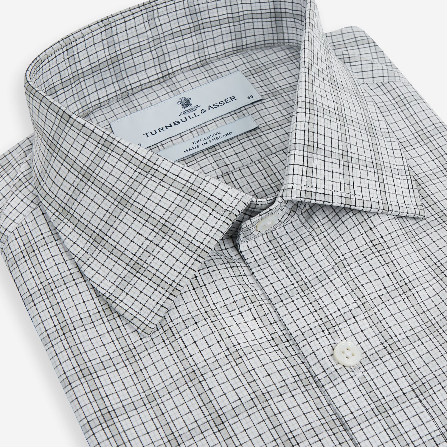View 2 of product Grey Fine Multi Graph Check Mayfair Shirt