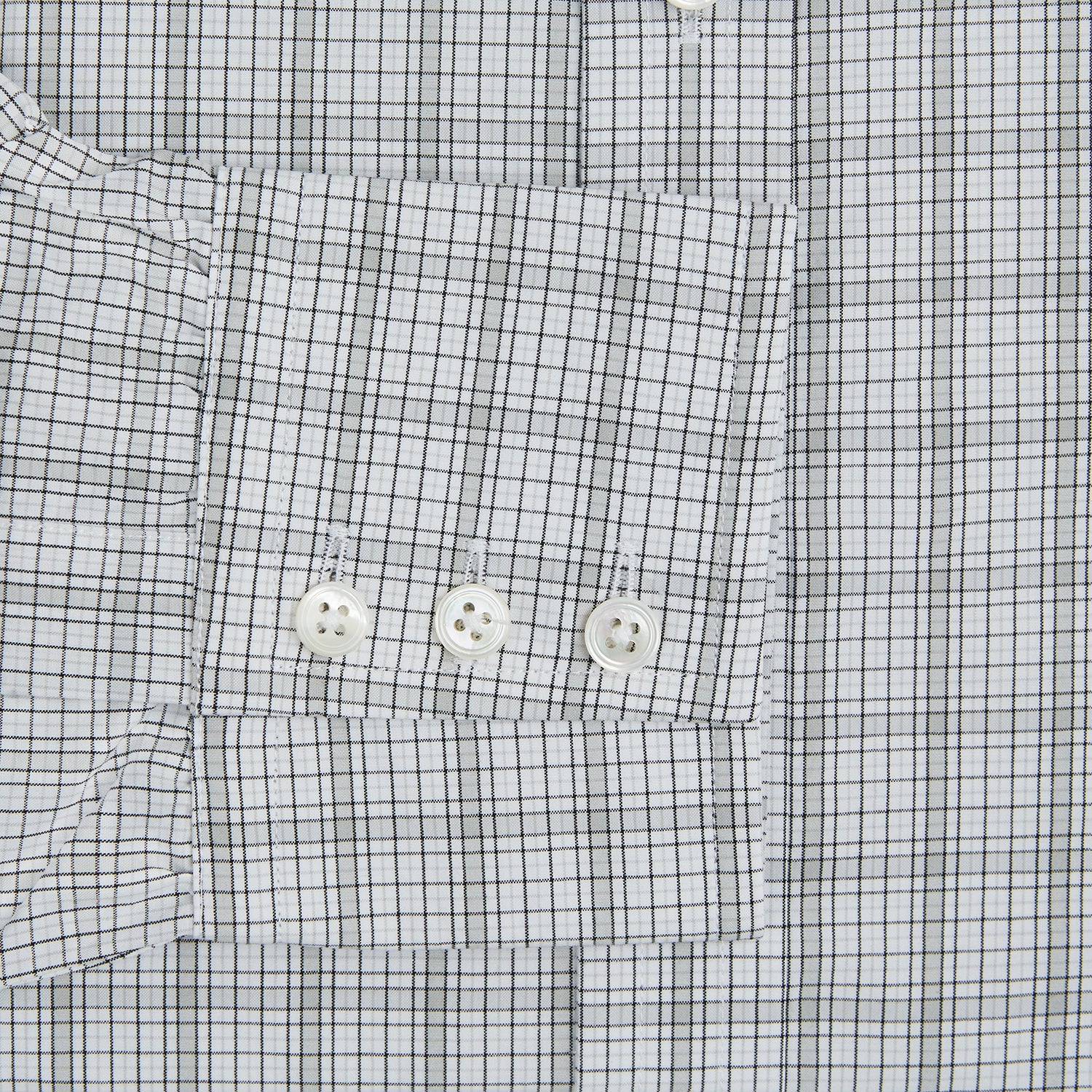 View 3 of product Grey Fine Multi Graph Check Mayfair Shirt