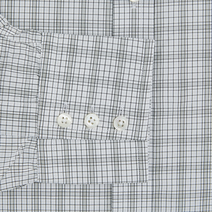 Grey Fine Multi Graph Check Mayfair Shirt Image 2