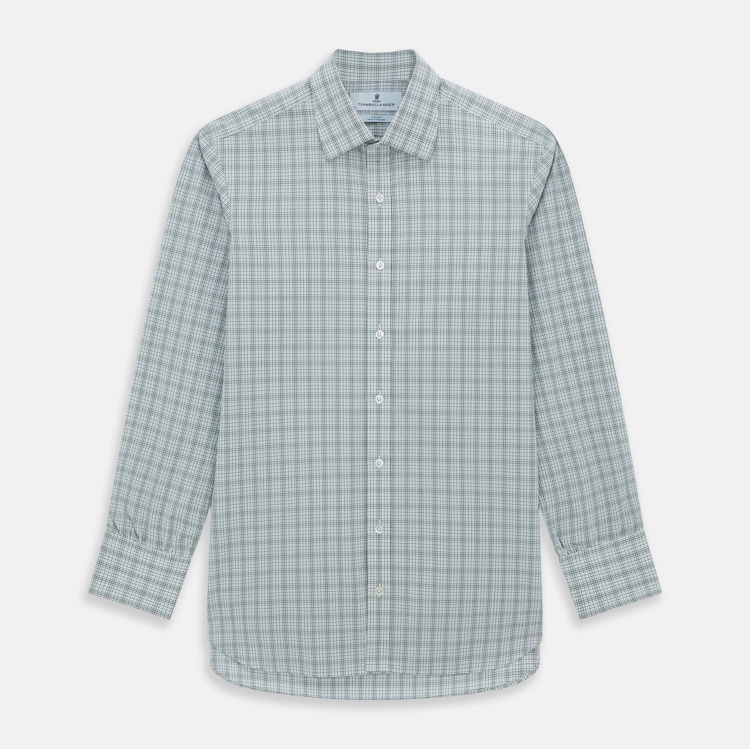 Grey Fine Multi Graph Check Mayfair Shirt