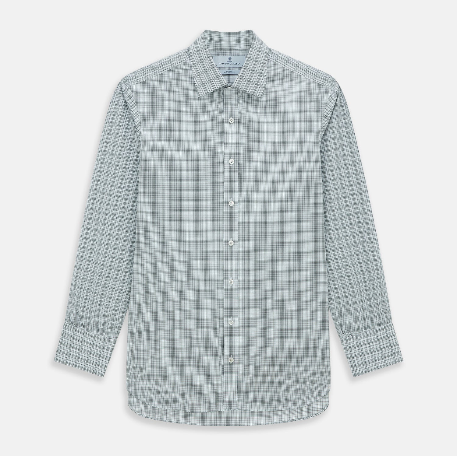 View 1 of product Grey Fine Multi Graph Check Mayfair Shirt