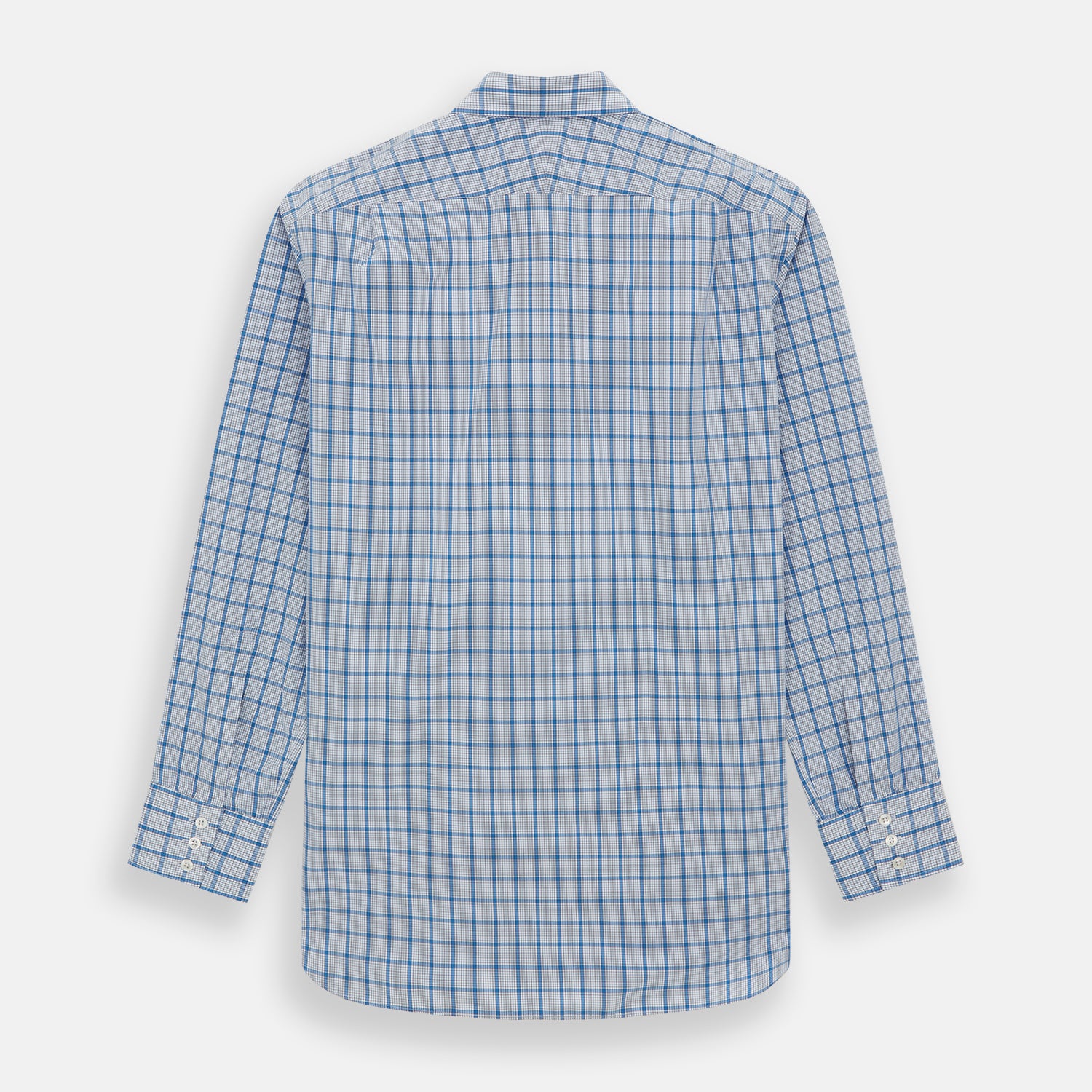 View 5 of product Blue Graph Overlay Check Mayfair Shirt