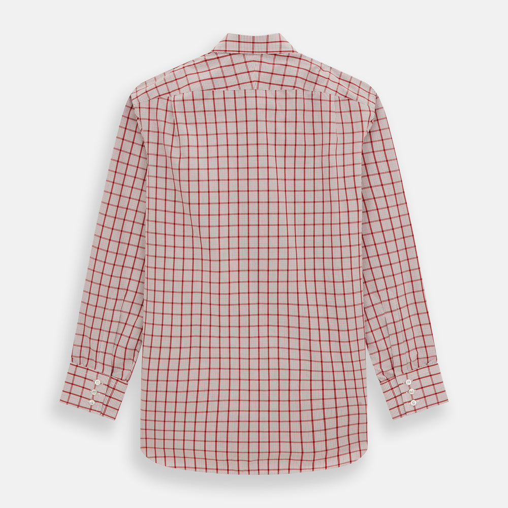 Red Graph Overlay Check Mayfair Shirt