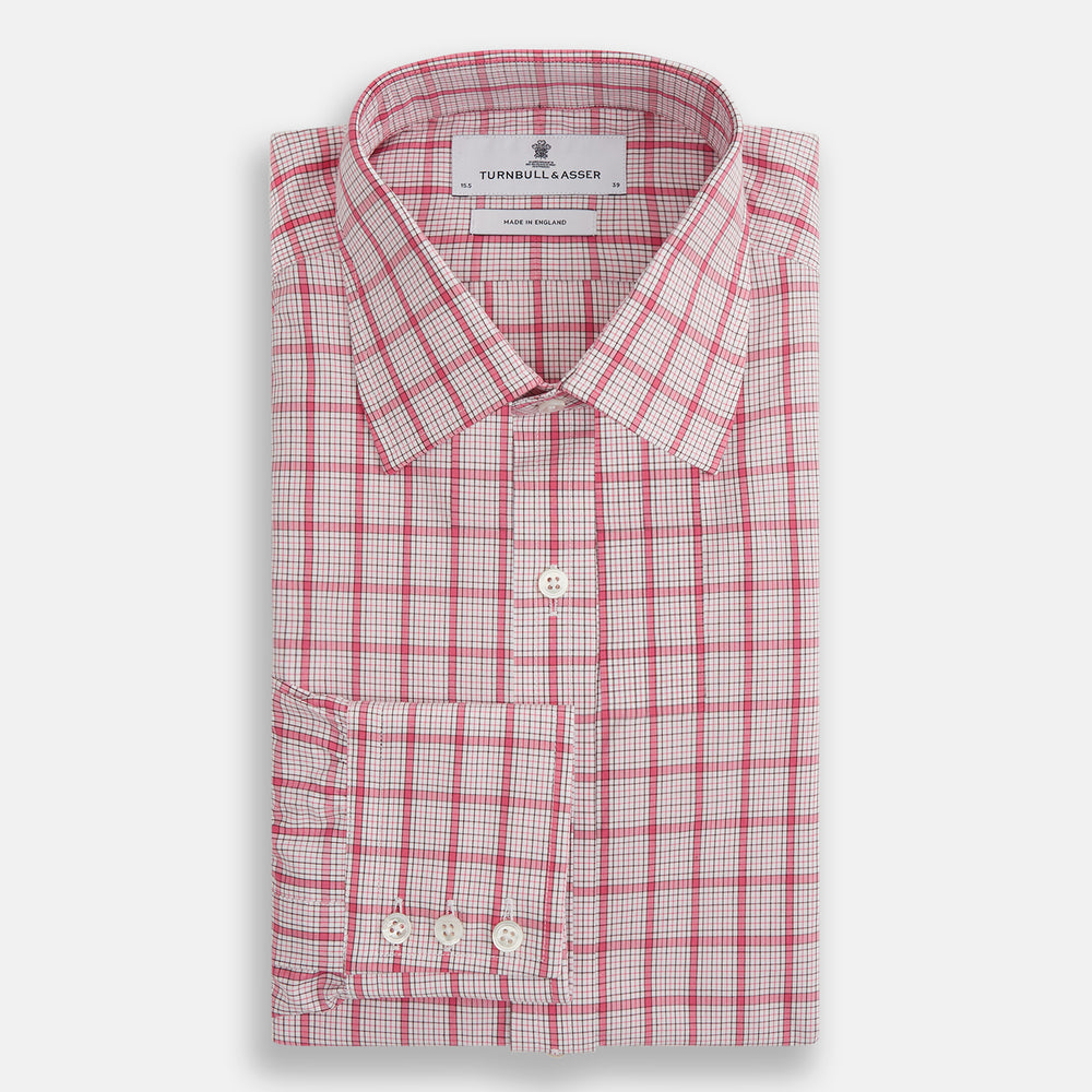 Pink Graph Overlay Check Mayfair Shirt